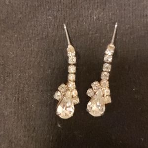 Faux diamond drop earrings